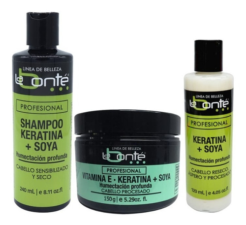 Kit Keratina Shampoo240ml+vitamina150g+keratina120ml Labonte