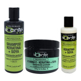 Kit Keratina Shampoo240ml+vitamina150g+keratina120ml Labonte