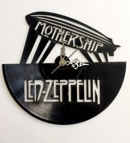 Reloj Pared Corte Laser Disco Vinilo Led Zeppelin Mothership