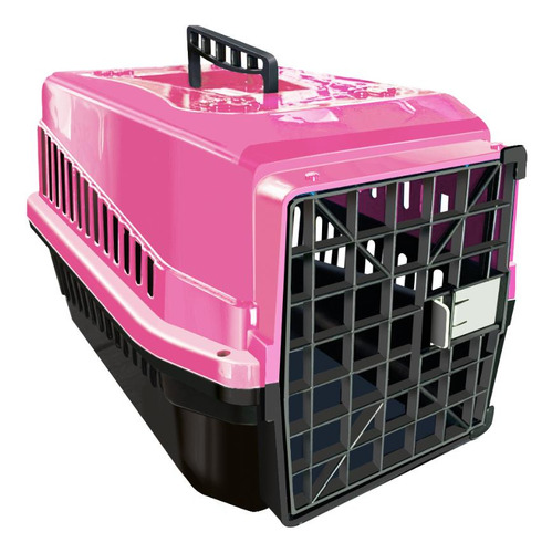 Caixa De Transporte N.1 Cão Cachorro Gato Pequena Rosa