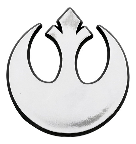 Sw Rebel Alliance Logo Plastic Auto Emblem [silver][3'' X 3'