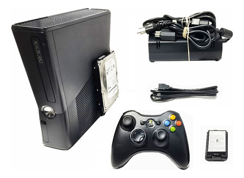 Xbox 360 Slim 1tb + 650juegos + 1 Control + Fuente 