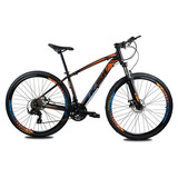 Bicicleta Aro 29 Ksw Color Altus 1.0 24v Hidraulico + Trava Cor Laranja/azul Tamanho Do Quadro 19