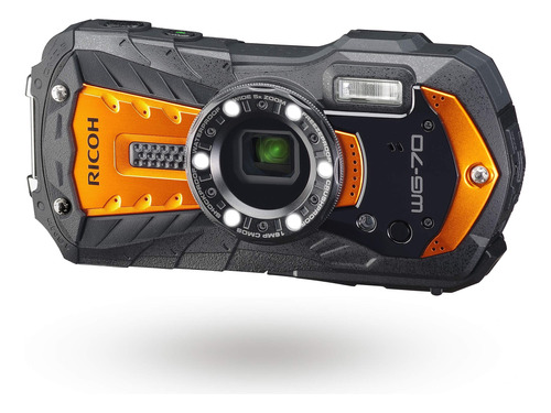 Ricoh Wg-70 Cámara Digital Impermeable Naranja De 16mp