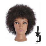 Maniqui Cabeza Cabello Natural Negro 25 Cm Headfix