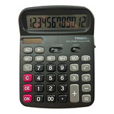 Calculadora De Mesa, Escritório 12 Dígitos Truly 836a-12 Cor Cinza-escuro