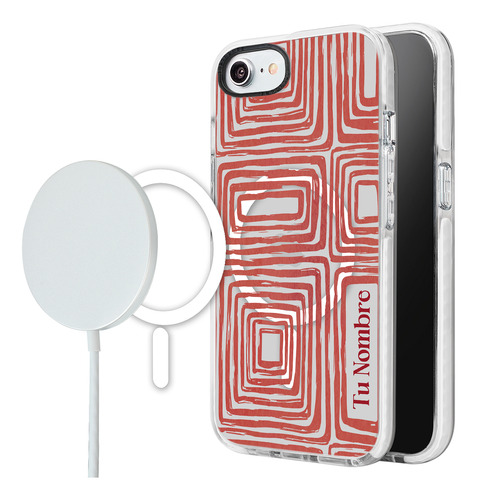 Funda Para iPhone Magsafe Mujer Abstracto Con Nombre