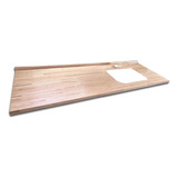 Mesada 200 X 60 Ciega Madera Eucalipto Alistonado Sin Laq