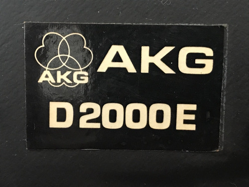Microfono Akg Model D 2000 E Made In Austria - Impecable!