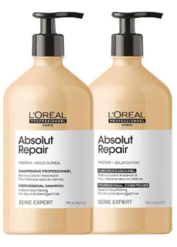 Kit Lorel Absolut Repair Gold Sh. 750ml+cond. 750ml