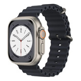 Pulseira Smart Whatch Ultra 8 Oceano 42mm 44mm 45mm 49mm Cor Meianoite