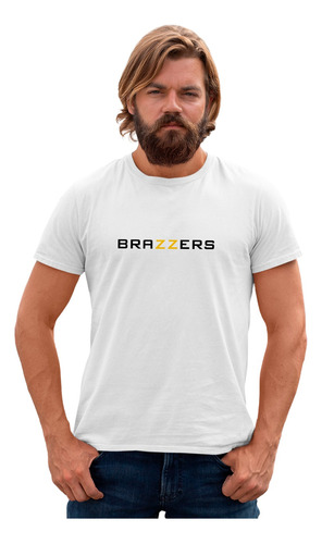 Playera Unisex Blanca De Brazzers Con Garantia 