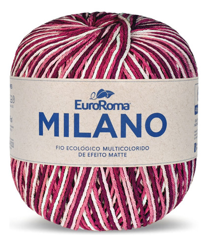 Barbante Euroroma Milano Multicolor 400g Fio 6 - Escolha Cor