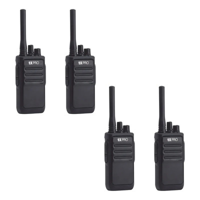 Kit 4 Radios Portátiles Radio Portátil Uhf 400-470 Mhz 16ch Color Negro TXPro 4-TX-320 | Envío gratis