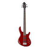 Bajo Cort Action Bass V Plus 5 Cuerdas Rojo + Funda - Oddity