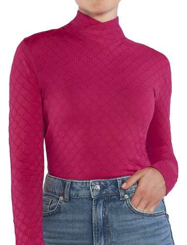 Polera Beatle Cruzado Diamond Magenta Monarch