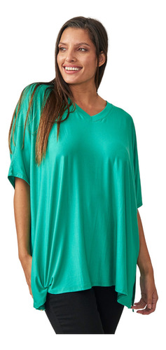 Remera Cuello V Maxi Remeron Oversized Talle Grande Especial