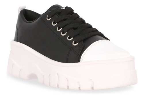 Tenis Sneakers Casuales Dama Negro 022-14