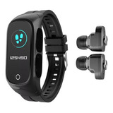Pulsera Con Auricular Bluetooth Smart Watch Tws 2 En 1 R