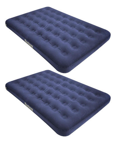 2x Colchonete Colchao Casal P/ Dormir Bestway Azul Até 300kg