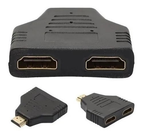 Divisor Hdmi Splitter Pasivo Adaptador 1 Macho A 2 Hembras