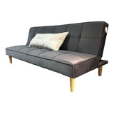 Futon Sillon Owen Sofa Cama Pana Nordico Patas Madera C