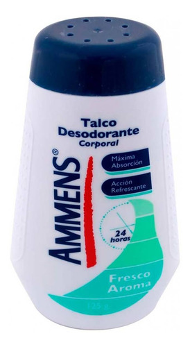 Talco Corporal Ammens Desodorante Fresco Aroma 125g