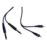 Cable 2 Rca A 2 Plug Mono 6.5 Macho 2 Metros