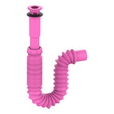 Céspol Para Lavabo Flexible Tipo P Rosa Extensión 55cm 2235r