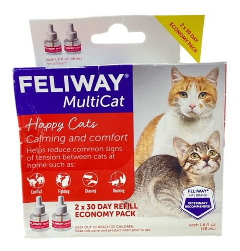 Feliway Multicat Recarga De 2 X 30 Dias 48ml