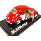  Fusca Volkswagen Miniatura - Licenciado Com Case Expositor