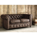 Sillon Chesterfild 3 Cuerpos Simil Cuero Pana O Lino Chester