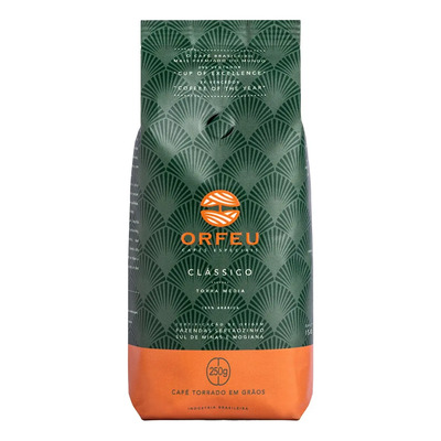 Café em Grãos Orfeu Clássico 250g Torra Média 100% Arábica | MercadoLivre