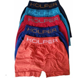 Boxer De Niño Algodón Liso Sin Costura Kolper Pack X4