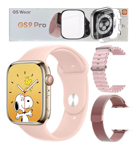 Smartwatch Feminino Masculino Gs9 Pro Serie 9 45mm Brindes