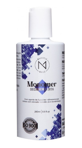 Liquido Monomer - Secagem Lenta - 260ml Majestic Nails