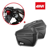 Par Baú E22 22 L + Suporte Baú Lateral Givi Xre 300 Todas