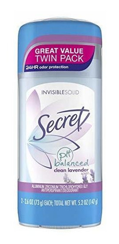 Secret Invisible Solid Clean Lavender Scent Antitranspirante