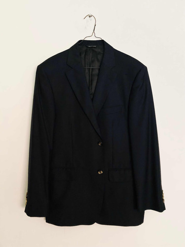 Saco Blazer Ermenegildo Zegna Azul Marino De Lana Y Seda