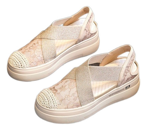 Sandalias De Suela Gruesa Zapatos De Pescador For Mujer