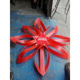 10 Estrellas Navidad Decoración Roja Plastica Enteriza 70cm