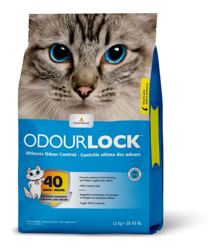 Piedras Gatos Controlar Olor Sin Amoniaco Odourlock 12 Kg F