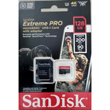 Cartão Memória 128gb Microsd Extreme Pro 200mb/s,v30 Sandisk
