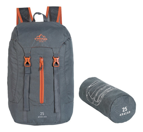 Mochila Outdoor Camping Aracar 25 Gris Head  