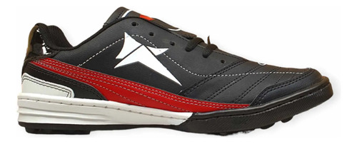 Tenis Futbol Rápido Negro \u002F Rojo  Fut7 Cosido Retro Clásico | Meses sin interés