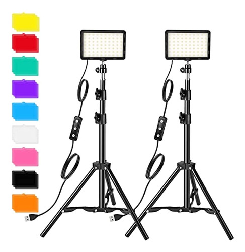 Kit De Iluminación Para Fotografía Y Video, Luces Led De Tra