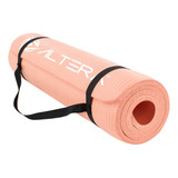 Tapete Yoga Portatil Ejercicio Pilates Correa Transportadora Color Naranja Coral