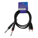 Cable Rca (2) A Plug Mono (2) 6,5 Mm X 1,5 Mt Kwc 9009 Neon