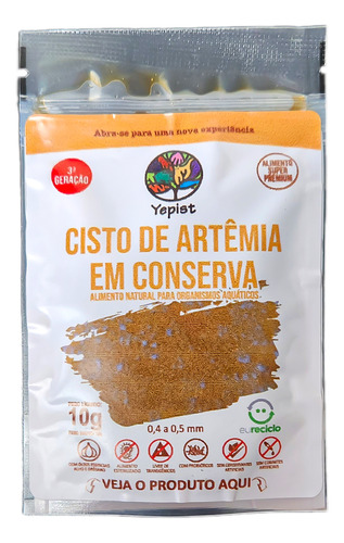 Alimento P/ Peixes Cisto De Artêmia Em Conserva Yepist 10g