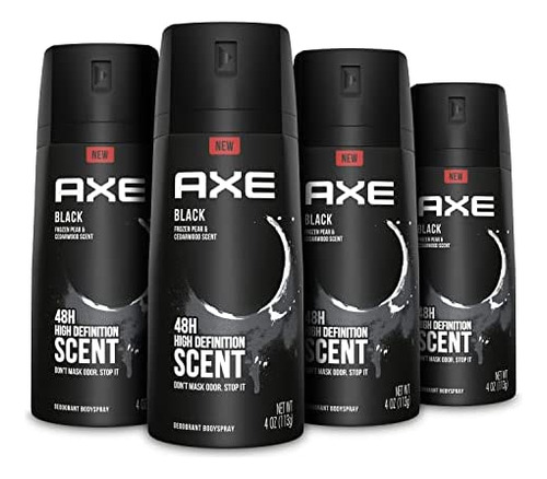Spray Corporal Para Hombre Axe Black Desodorante, 48 Horas,
